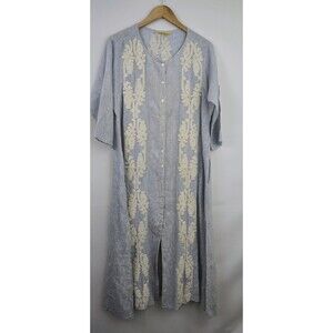 Roller Rabbit for Gorsuch Embroidered Tunic/Maxi Dress/Kurta Women’s Size Large